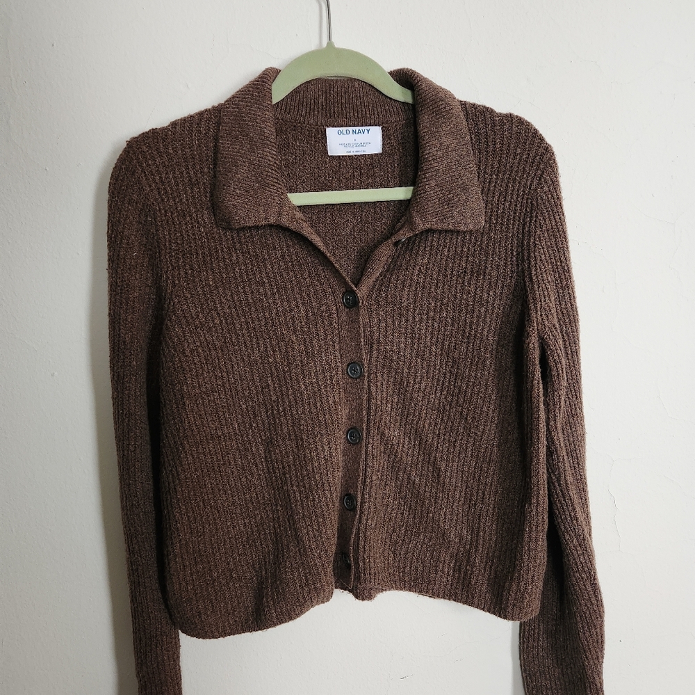 SoSoft Collared Cardigan Sweater Tan